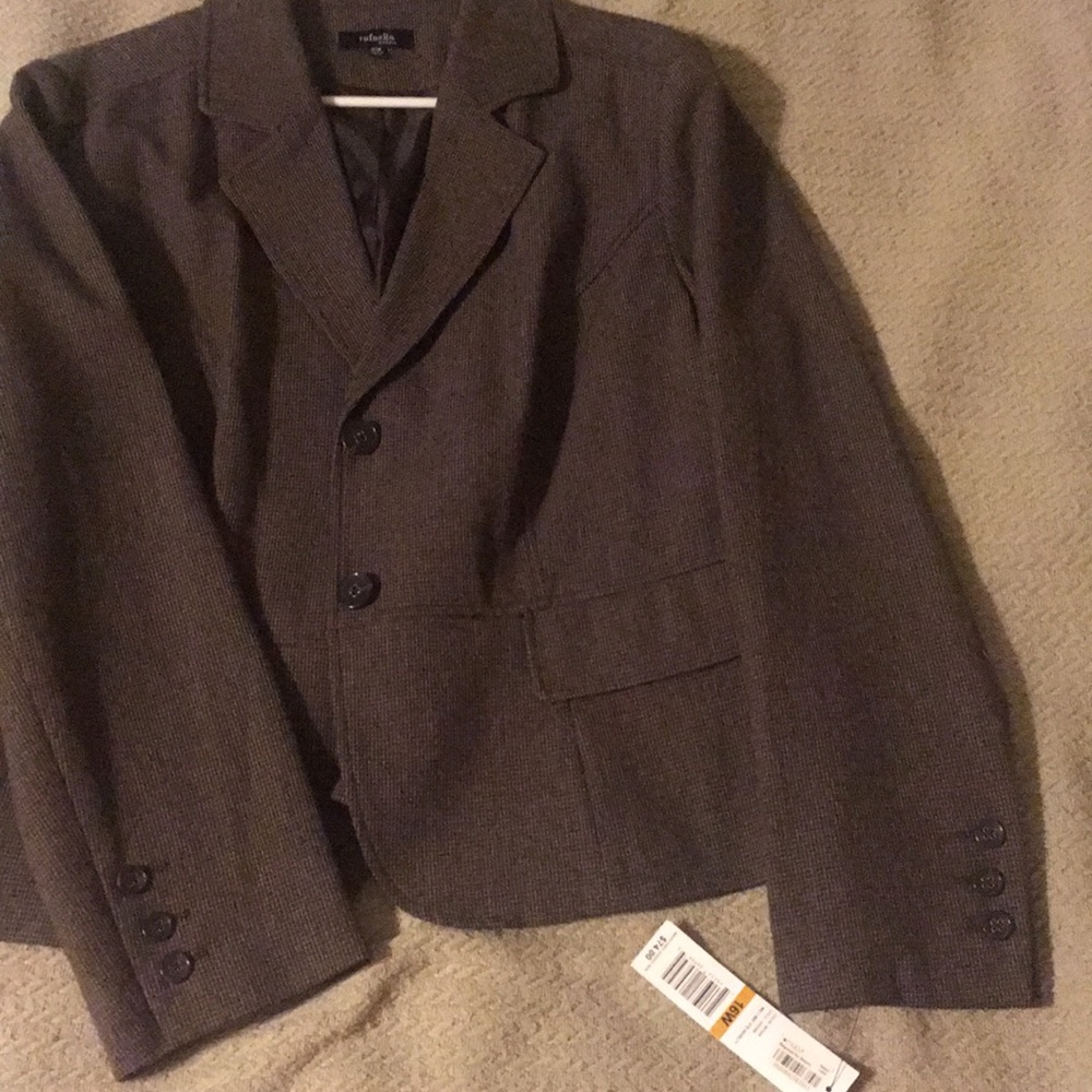 Brown two button plus size blazer new with tags